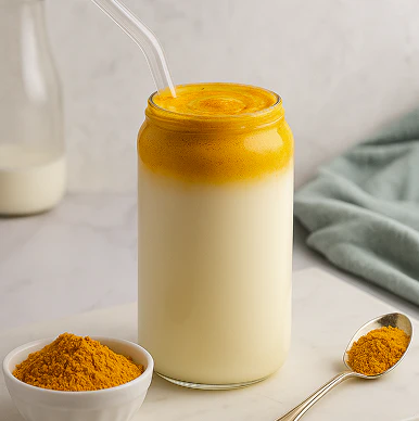 Golden Hour: relaxing golden milk latte with ashwagandha