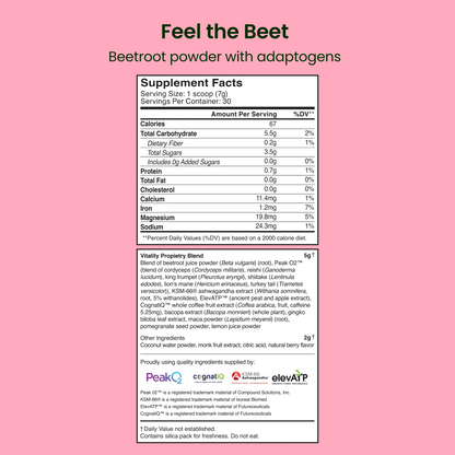 Feel the Beet: Beetroot powder with adaptogens